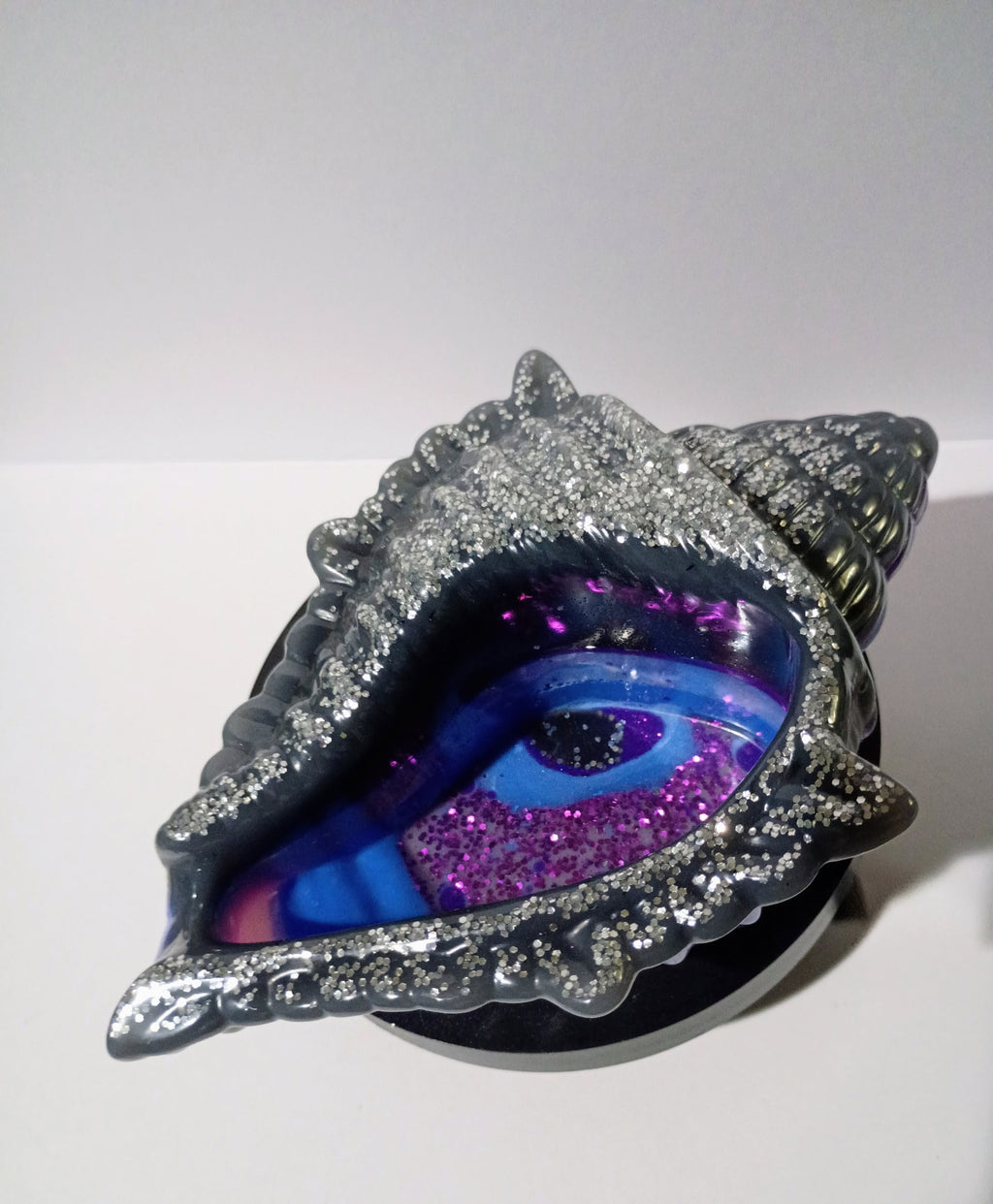 "Evil Eye" - Large Epoxy Seashell