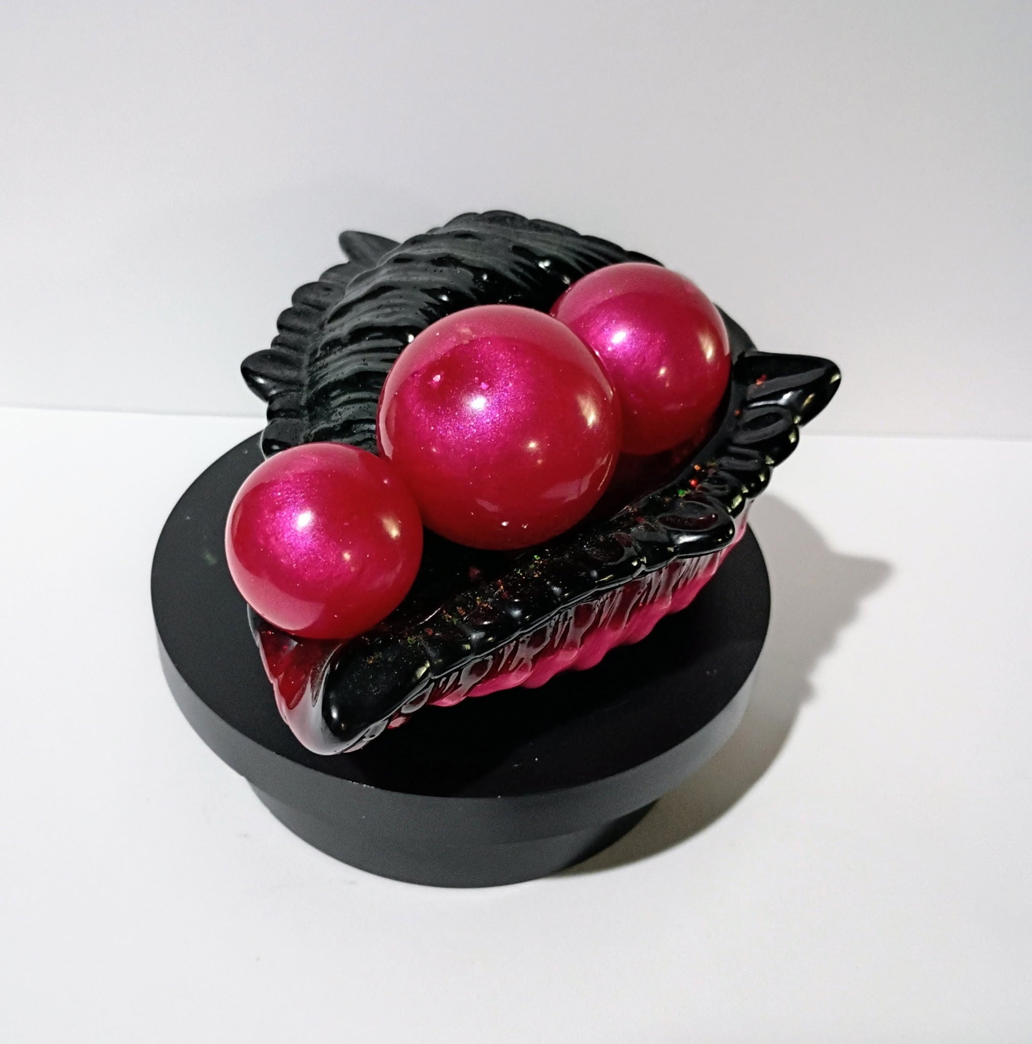 "Midnight Rose" - Large Epoxy Seashell