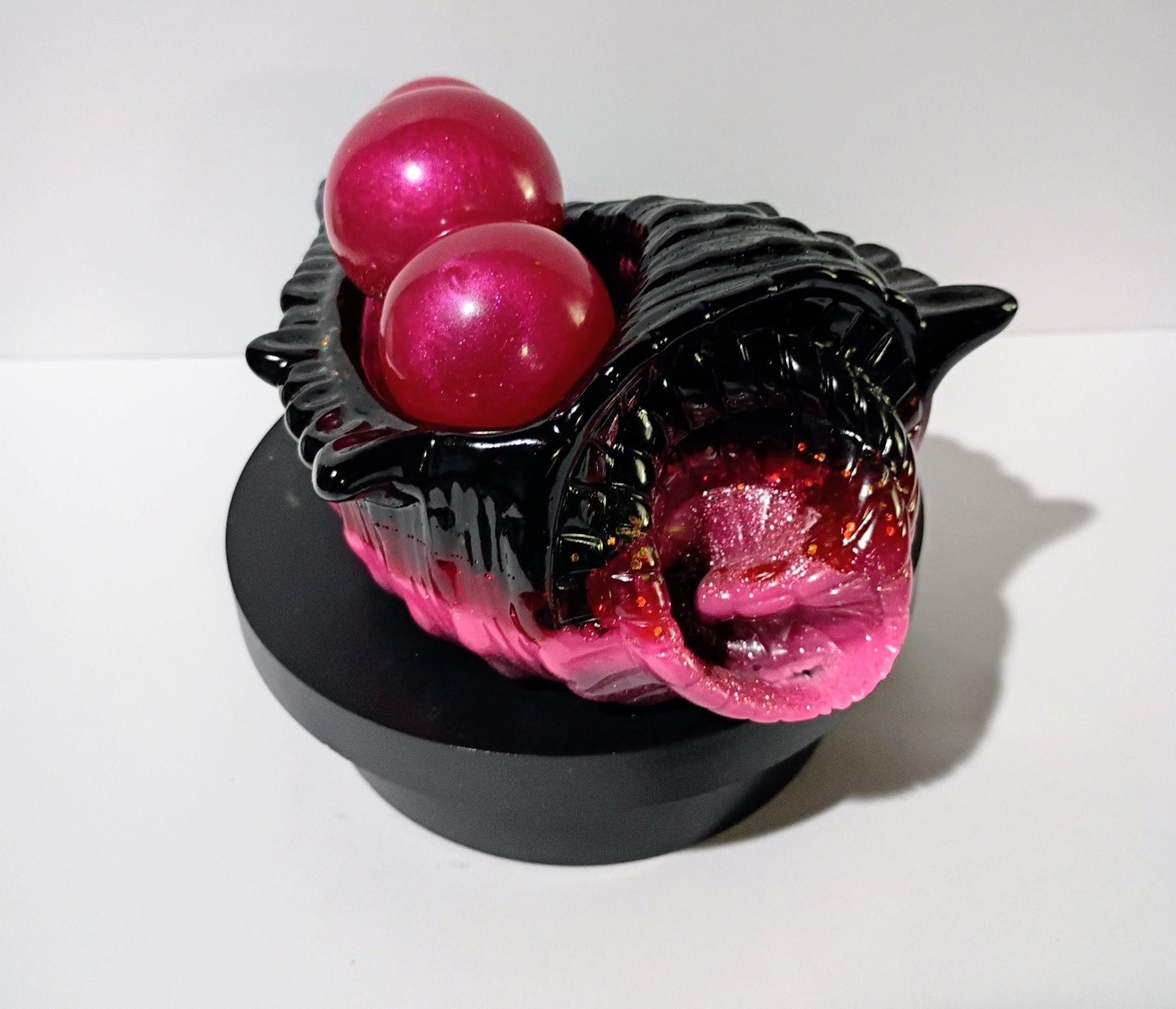 "Midnight Rose" - Large Epoxy Seashell