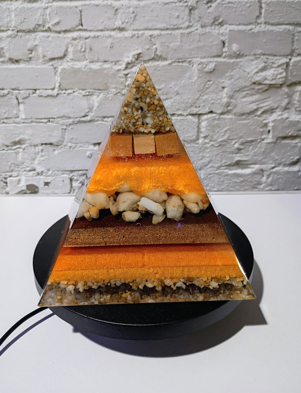 "For The Love Of Earth" - Extra Large Epoxy Pyramid