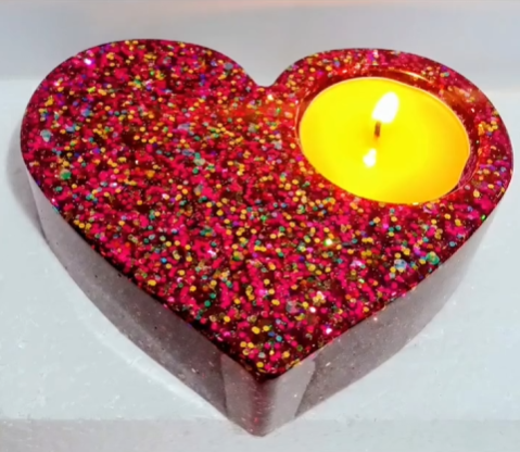 Heart tea light candle holders