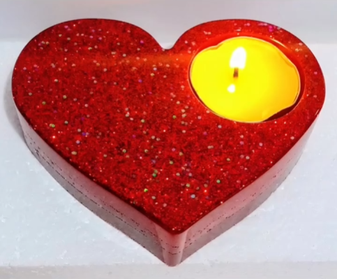 Heart tea light candle holders