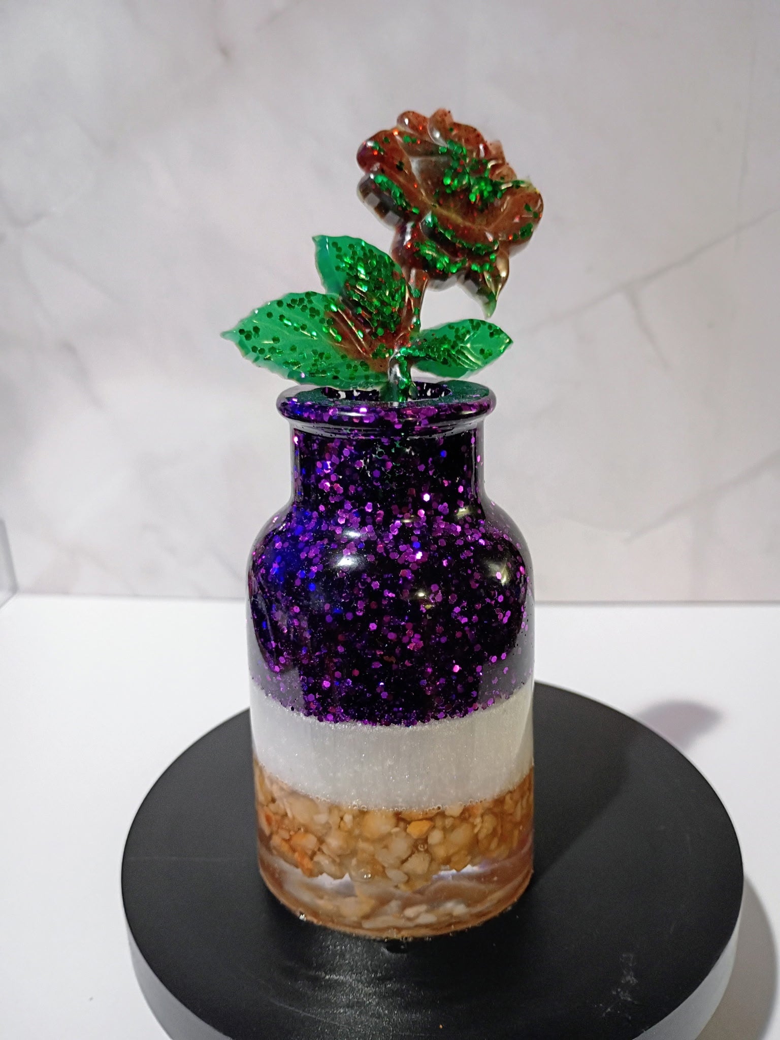 Small Epoxy Vases with Flowers