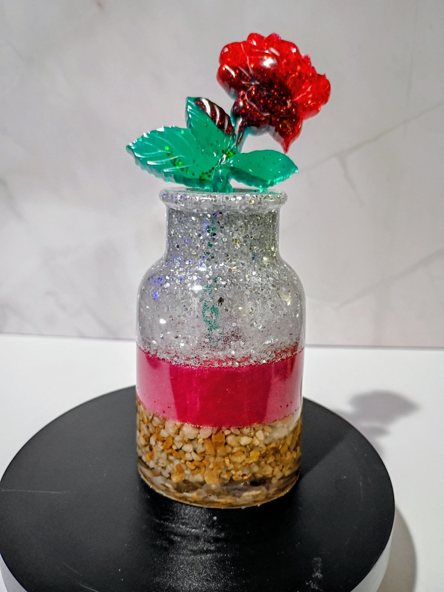 Small Epoxy Vases with Flowers