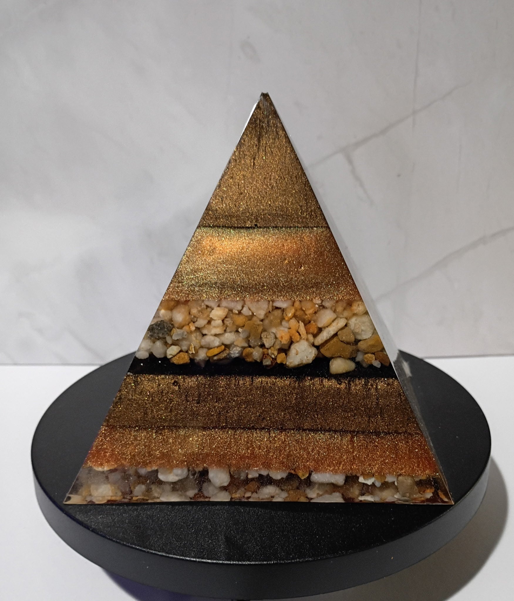 "Sahara Sands" - Large Epoxy Pyramid