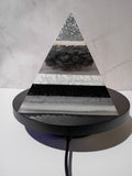 "Monochrome Sky" - Large Epoxy Pyramid