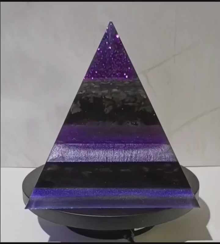 "Purple Passion" - Large Epoxy Pyramid