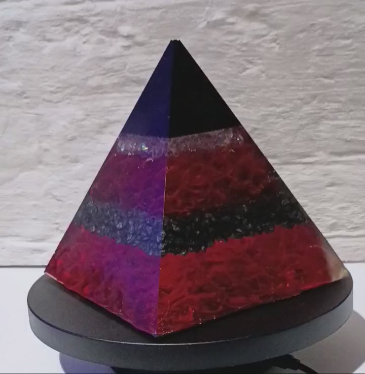 "Through The Fire" - Large Epoxy Pyramid